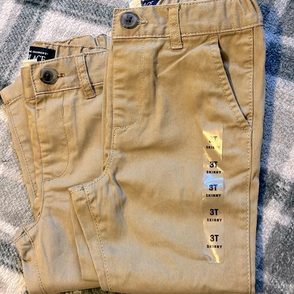 Children’s Place•2 Pair, NWT Toddler Girls Skinny Uniform Khaki Pants, Size 2